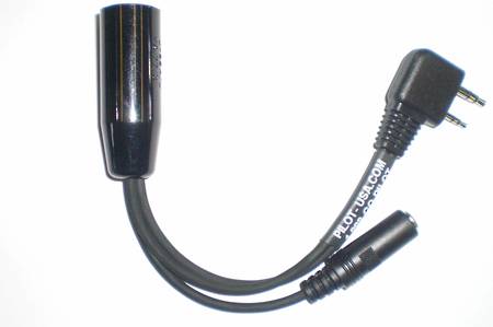 PILOT PA-82H Helicopter Headset Adapter for Icom Handheld Transceivers
